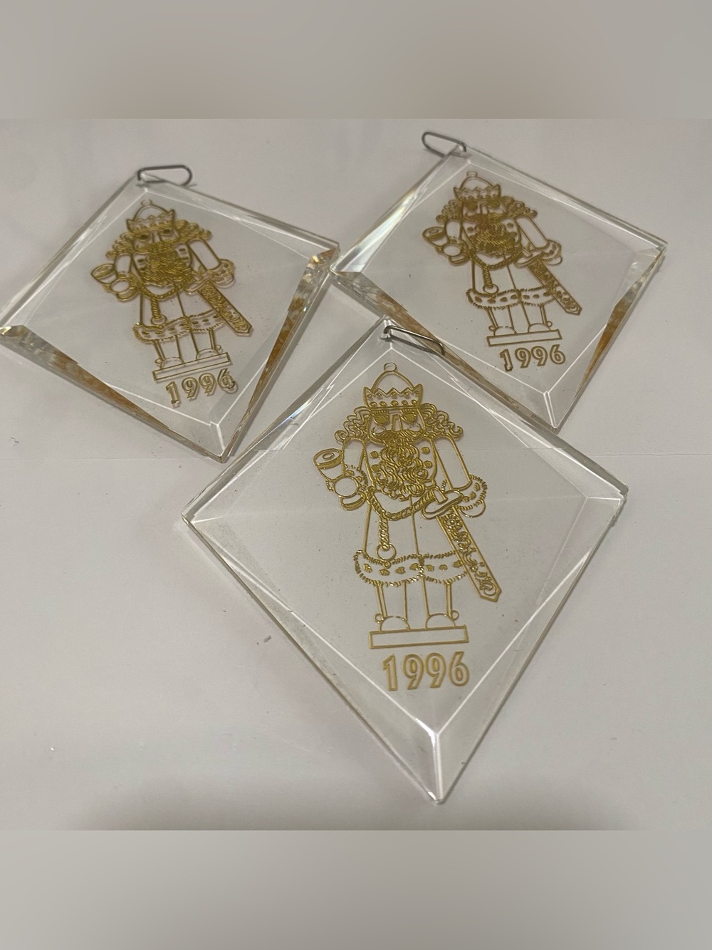 Vintage 1996 Holiday Treasures Collectors' Ornament Nutcracker Lot 3 play